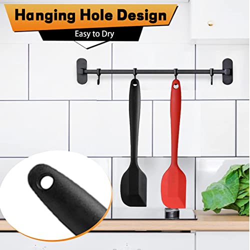 16 Pieces Silicone Spatula, 8.3 inch Small Spatulas Heat-Resistant Non-stick with Stainless Steel Core For Cake Cream Cooking Gadget
