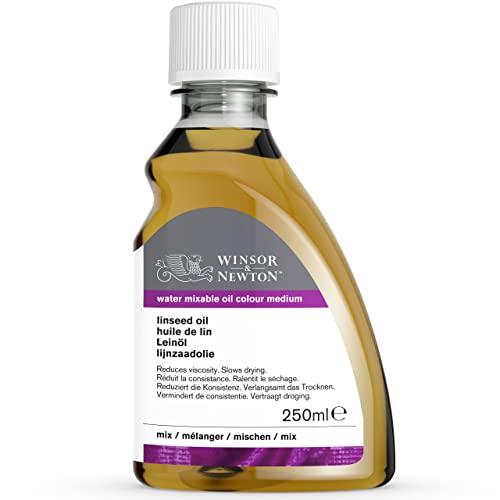 Winsor & Newton Artisan Linseed Oil, 250ml (8.4-oz) bottle | Creates Fatter Paint, Glossy Paint, Increases Flow/Dispersion, Slows Drying Time, Reduces Viscosity, Increases Transparency - color: Artisan Linseed Oil, style: 8.4-oz Bottle