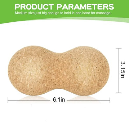 Cork Massage Ball Peanut Massage Ball for Physical Therapy Relaxer