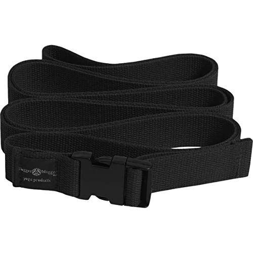 Hugger Mugger Quick-Release 10 ft. Yoga Strap - Black - Super Strong Cotton, Easy to Attach and Release, Easily Adjustable - color: Black