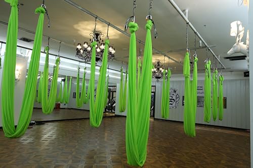 2PCS 5.9ft Long Nylon Daisy Chain Straps for Aerial Yoga Hammock Swing Adjustable Aerial Silk Extender Hanging Rope for Aerial Yoga Belts 180cm
