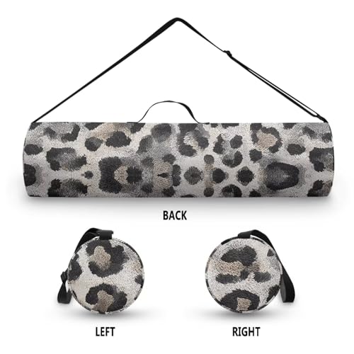 Yoga Mat Bag for Women & Men Full-Zip Yoga Mat Carrier Bag for Class Workout Park with Adjustable Strap - color: Black Spot