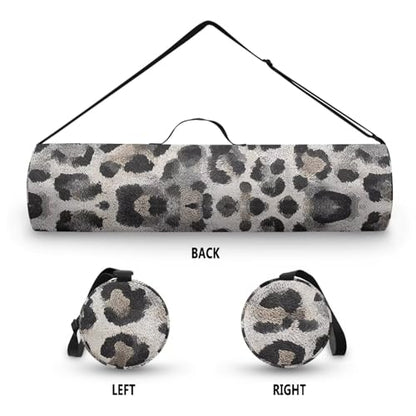 Yoga Mat Bag for Women & Men Full-Zip Yoga Mat Carrier Bag for Class Workout Park with Adjustable Strap - color: Black Spot
