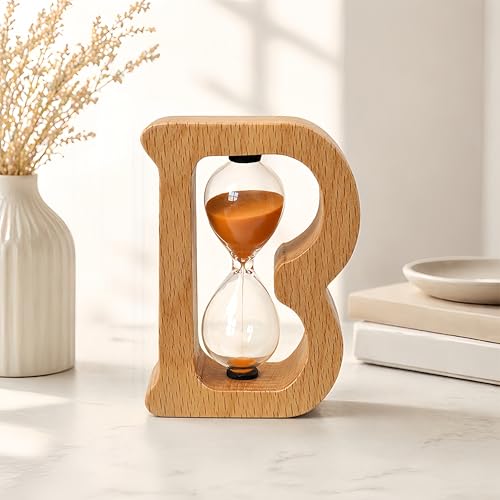 Mini Wooden Sand Timers,Hourglass Sand Timers 3Min Sandglass Timer for Toothbrush Timer Games Classroom Home Office Cooking(Orange+3Min) - color: Orange, size: 3Min