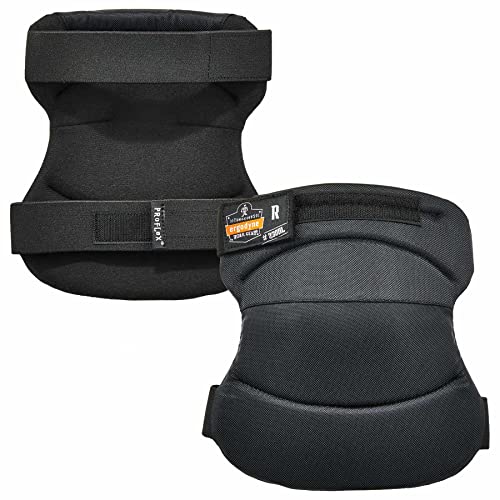 Ergodyne ProFlex 230HL Wide Soft Cap Knee Pad, Black - style: Hook & Loop Closure