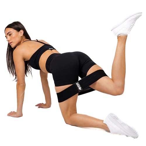 4KOR Fitness Resistance Loop Band Set, Perfect for Crossfit, Yoga, Physical Therapy, and Booty Building - color: 3 Grippy Hip Band Set