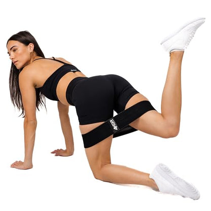 4KOR Fitness Resistance Loop Band Set, Perfect for Crossfit, Yoga, Physical Therapy, and Booty Building - color: 3 Grippy Hip Band Set