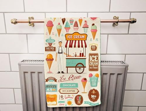Ice Cream Sweet Food Bath Towel 15X30 Inch Washcloths Dessert Scoop Parlor Face/Body/Hair/Hand Towel for Spa Gym Yoga Swim Bathroom Kitchen Hotel - color: Ice Cream Sweet