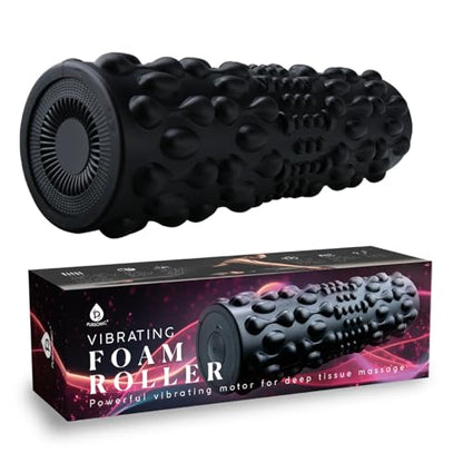 PURSONIC Vibrating Foam Roller – Deep Tissue Massage for Muscle Recovery – 5 Intensity Levels, USB Rechargeable, Durable & Lightweight Design
