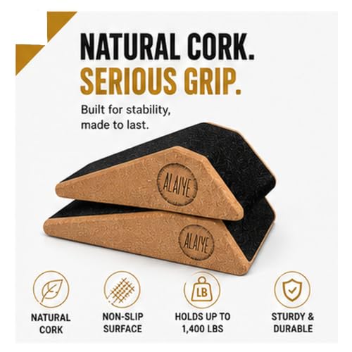 Squat Wedge Blocks (Set of 2) – Non-Slip Slant Boards for Lower Body Workouts Ankle and Calf Stretching - Yoga Blocks, Designed to Elevate Heels and Squat Support - Includes Carry Bag