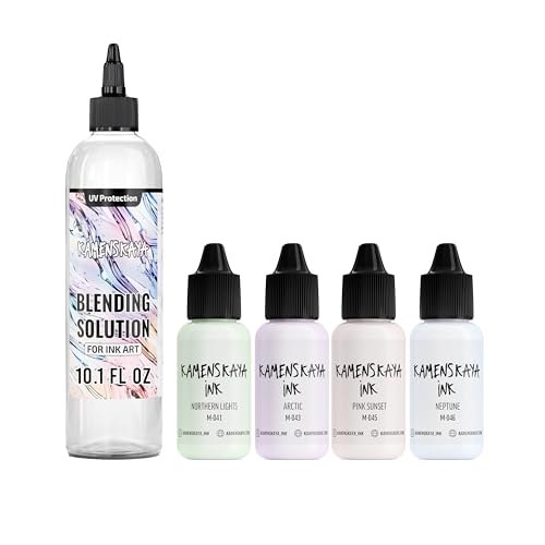 Kamenskaya Alcohol Ink Set with Alcohol Ink Blending Solution