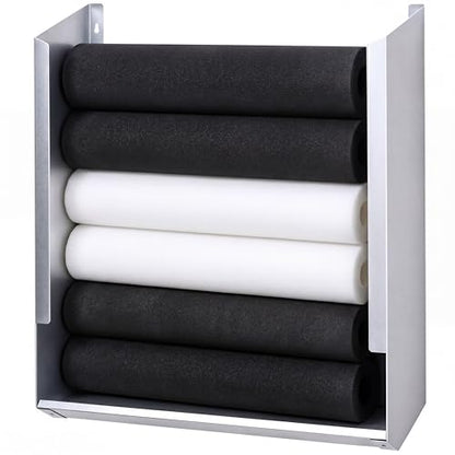 Zonon Wall Mounted Foam Roller Holder, Storage Rack Holds 4-6 Rollers Heavy Duty Meta Wall Organizer Home Gym, Gym, Workout Room