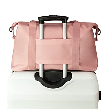 Jadyn Lola Travel Bag, Weekender/Overnight Duffel, Gym Tote Bag for Women, Men - color: Pink Blush