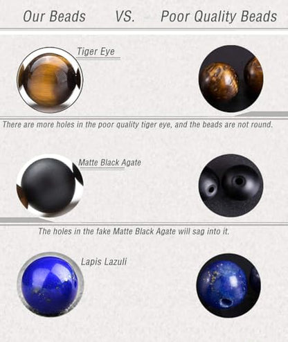 Men Women 8mm Lava Rock 7 Chakra Beads Chakra Bracelet - color: A-Lava Chakra