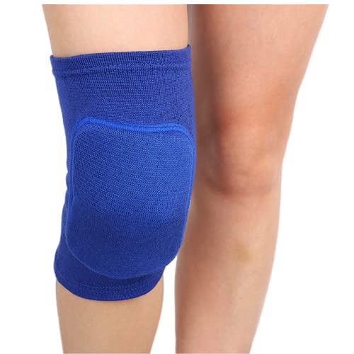 JUMISEE Kids Knee Pad, Anti-Slip Padded Sponge Knee Brace Breathable Flexible Elastic Knee Support for Football Volleyball Dance Skating Basketball Sports - color: Bright Blue, size: Small(7-12 Years old)