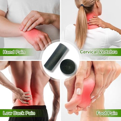 Mini Foam Roller, High Density Massage Tool for Physical Therapy - color: Black