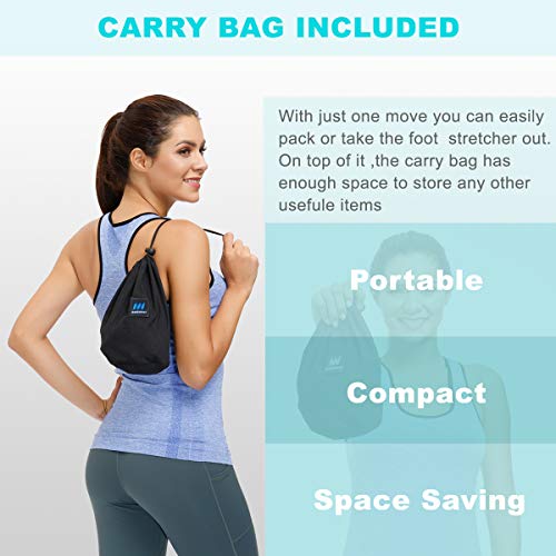comness Foot and Calf Stretcher-Stretching Strap For Plantar Fasciitis, Heel Spurs, Foot Drop, Achilles Tendonitis & Hamstring. Yoga Foot & Leg Stretch Strap. (Blue) - color: Blue