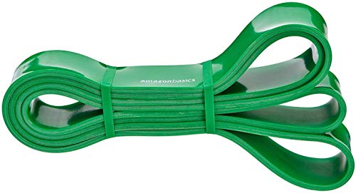 Amazon Basics Resistance Pull Up Band for Pull Up Assistance, Muscle Training, Body Stretching and Home Workouts, 1-3/4 Inches, 50 to 125 Pounds, Green
