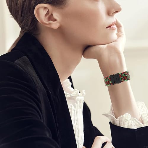 Nylon Braided band Compatible with Samsung Galaxy Watch 8 40mm 44mm, Elastic Band for Galaxy Watch 8 Classic 46mm - color: flower of unity