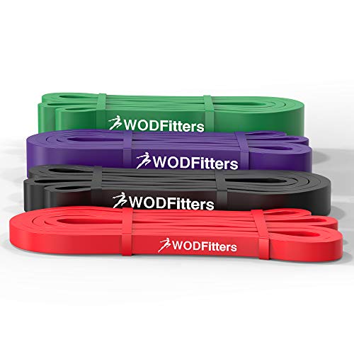 WODFitters Pro Series Pull-Up Assistance Bands – Premium Resistance Loop Bands for Assisted Pull Ups, Muscle Ups, Strength Training & Mobility – Durable Bands for Functional Fitness - color: 4 Band Set