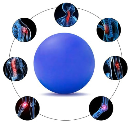 WOVTE Massage Lacrosse Ball for Sore Muscles, Shoulders, Neck, Back, Foot, Body, Deep Tissue, Trigger Point, Muscle Knots, Yoga and Myofascial Release (Royal Blue) - color: Royal Blue