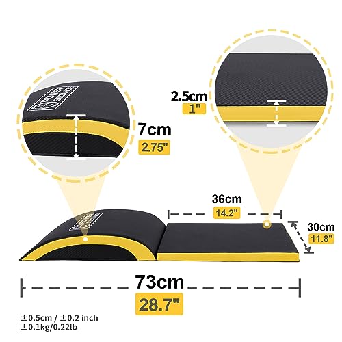 POWER GUIDANCE Ab Exercise Mat - Sit Up Pad - Abdominal & Core Trainer Mat for Full Range of Motion Ab Workouts - color: black #2, size: 14.2" x 11.8"