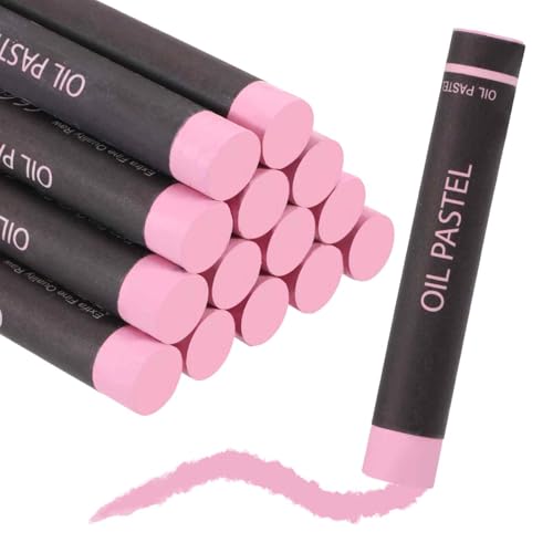 MECCANIXITY Soft Oil Pastels, Oil Pastel Crayons Vibrant Color Blendable Art Supplies for Painting Drawing Blending Painting Artists Beginners Professional(Pink, Pack of 16) - color: Pink