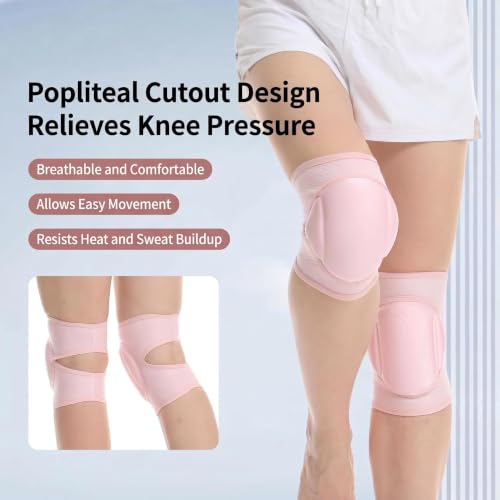 Dance Knee Pads for Women - Knee Sleeve,Kneeling Pad,Silicone Anti-Slip,Soft Fabric,Suit for Dance,Volleyball,Yoga,Fitness