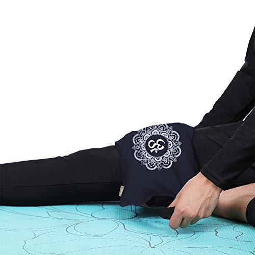 Yoga Sand Bag - Cotton Unfilled for Yoga Weights and Resistance Training, Size- 7.5" X 17" - color: Navy Blue