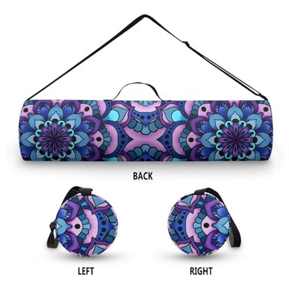 Yoga Mat Bag Portable Yoga Mat Holder with Adjustable Strap Lighweight Gym Tote Bag with Handle - color: Boho Mandala