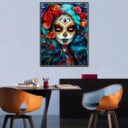 MMAHD 5D Diamond Painting Kit, Enchanted Waterfall Garden with Blue Butterflies, Full Drill Crystal Rhinestone Embroidery Art, Nature Scene (Modern) - style: Modern