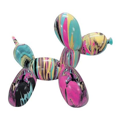 DIY Paint Pouring Kit – 1 XL Balloon Dog, 4 Acrylic Pour Paints, Mixing Cups & Tools, Create Unique Marbled Art, Fun Hands-On Craft Kit for Kids & Adults, Candy Ripple, Ages 5+ - color: Dog Candy Ripple