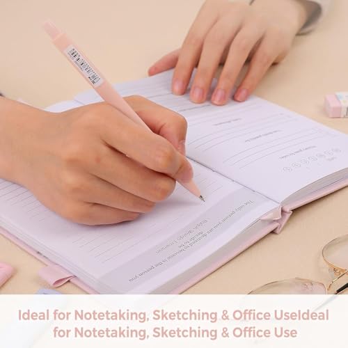 SKYDUE Cute Mechanical Pencils Set, 0.5mm & 0.7mm Mechanical Pencils, 360PCS HB Lead Refills, 4PCS Pastel Erasers, Pastel Aesthetic School Supplies for Writing, Drawing and Sketching
