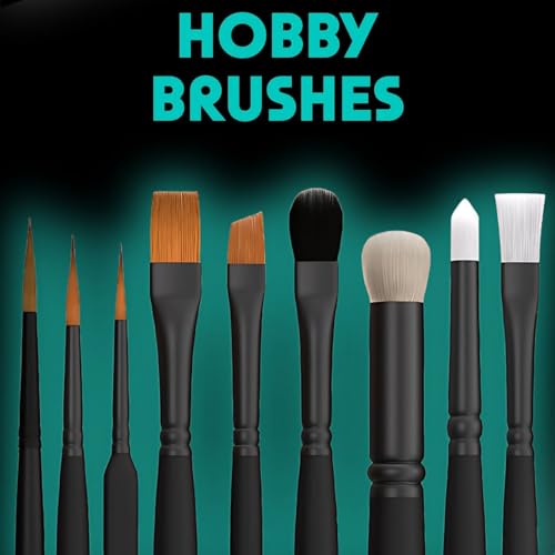 Vallejo - Detail Series Desing Set | Hobby Brush Kit | Flagged Synthetic Bristles | Sizes 0, 1, and 2 | Lightweight and Ergonomic Wooden Handles | Ideal for Acrylic Detail Work - style: Detail Series Desing Set