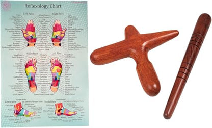 CCcollections Wood Therapy Massage Tools, Reflexology Wooden Stick Tool, Traditional Equipment for Relieving Muscle Pain Body Lymphatic Drainage Massager - (Set E) - size: Set E