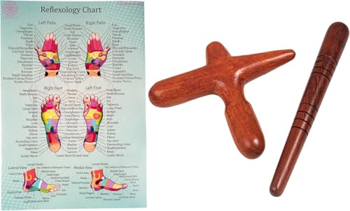 CCcollections Wood Therapy Massage Tools, Reflexology Wooden Stick Tool, Traditional Equipment for Relieving Muscle Pain Body Lymphatic Drainage Massager - (Set E) - size: Set E