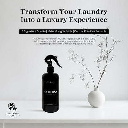 Mavwicks Fragrances All Purpose Cleaner Spray (Goddess) 16 Oz – Multipurpose Surface Cleaning Spray for Kitchen, Bathroom, Floors and Counters, Home and Office, Natural and Non-Toxic