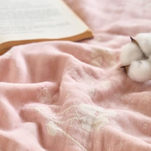 Pink Floral Fall Throw Blanket for Couch Bed Home Decor 60''x80'' - color: Blush Floral Whisper, size: 60인치 x 80인치