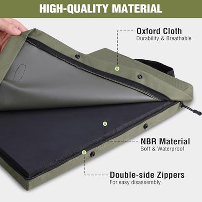 WORKPRO 17" Kneeling Pad with Removable Cover, Green - color: Green