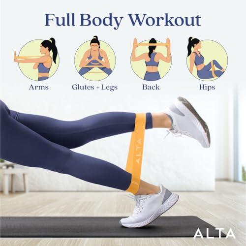 ALTA Mini Loop Bands for Exercise, Durable Latex, Small Resistance Bands - color: 3 Pack - Sunburst