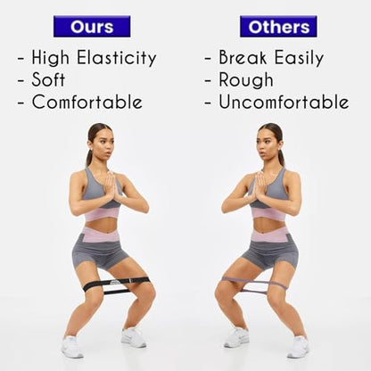 Exercise Resistance Bands for Working Out Set of 5 for Women and Men, Stretch Bands for Exercise, Physical Therapy, Arms Legs Workout, Stretching, Home Fitness