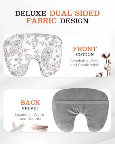 Weighted Sinus Mask, Warm Cold Compress Eye Mask for Dry Eyes, Migraine, Sinus Pressure Relief, Stress, Eye Pillow Microwavable Face Heating Pad for Puffy Eyes, Self-Care Gifts for Women (8x7 Inch) - style: Face Pad-1