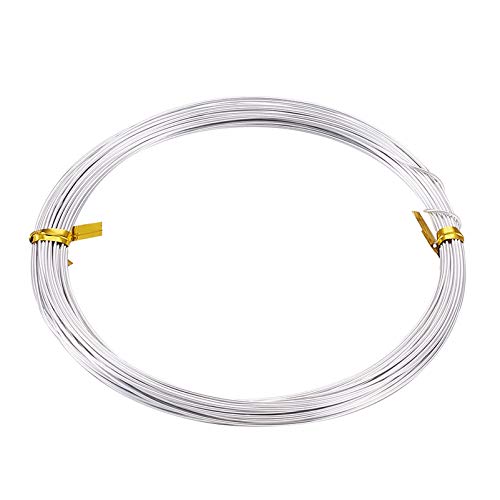 Fashewelry 32.8 Feet 20 Gauge Aluminum Wire Silver Bendable Metal Craft Wire for Beading Jewelry Craft Making - color: Round-20 Guage-Silver