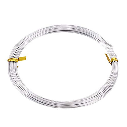 Fashewelry 32.8 Feet 20 Gauge Aluminum Wire Silver Bendable Metal Craft Wire for Beading Jewelry Craft Making - color: Round-20 Guage-Silver