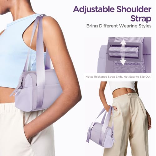 Mini Gym Bag for Women Girls Small Gym Tote Bag with Wet Compartment Waterproof Travel Duffle Bag Cute Workout Sport Bag - color: Purple-12in