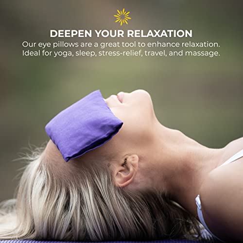 4 Pack Scented Sateen Eye Pillows, Purple with Lavender Oil - color: Purple With Lavender Oil