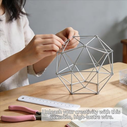 12 Gauge Aluminum Craft Wire, 100 Feet 2mm Bendable Metal Wire for Jewelry Making, Sculpting and Floral Design, Soft Armature Wire for DIY Crafts (Champagne) - size: 12 Gauge(2mm), style: Champagne