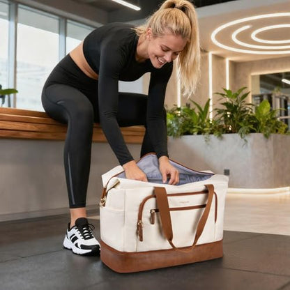 MOSISO Gym Bag for Women, Travel Duffle Weekender Overnight Workout Bag
