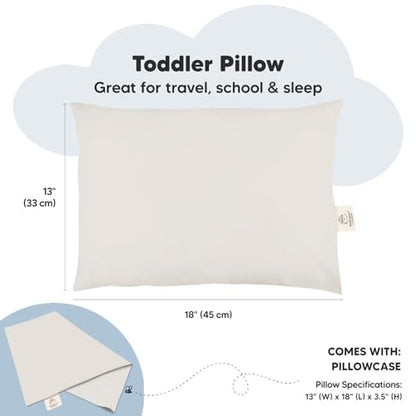 Toddler Pillow with Pillowcase, 13x18 My Little Dreamy Pillow (Clay) - color: Clay