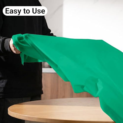 Auros 10-Pack Green Plastic Table Cloth, 84" Round Disposable Table Cover | Waterproof, Spill-Proof & Throw Away Table Cloth, Easy Cleanup for Party, Birthday, Wedding, Graduation, Picnic, Kelly Green - color: Kelly Green, size: 84" Round